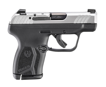 Picture of RUGER LCP MAX 380ACP 2.8" BBL, STAINLESS/BLACK LOADED CHAMBER INDICATOR 1-10RD MAG 13754