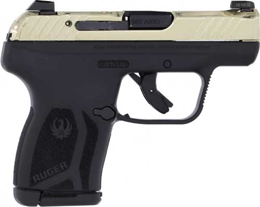 Picture of Ruger LCP MAX, Talo Edition, Double Action Only, Semi-automatic, Polymer Frame Pistol, Compact, 380ACP, 2.8" Barrel, PVD Finish, Champagne, Black Polymer Frame, Tritium Front Sight with White Outline, Drift Adjustable Rear Sight, 10 Rounds, 1 Magazine 13742