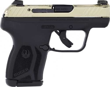 Picture of Ruger LCP MAX, Talo Edition, Double Action Only, Semi-automatic, Polymer Frame Pistol, Compact, 380ACP, 2.8" Barrel, PVD Finish, Champagne, Black Polymer Frame, Tritium Front Sight with White Outline, Drift Adjustable Rear Sight, 10 Rounds, 1 Magazine 13742