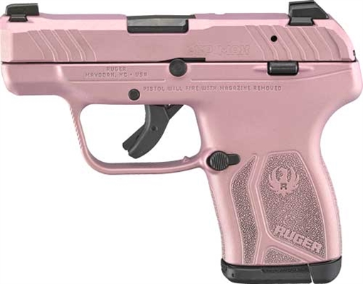 Picture of Ruger LCP MAX, TALO Exclusive, Double Action Only, Semi-automatic, Polymer Frame Pistol, Compact, 380ACP, 2.8" Barrel, Cerakote Finish, Rose Gold, Tritium Front Sight and Replaceable Dovetail Rear Sight, Integrated Trigger Safety, 10 Rounds, 1 Magazine 13719