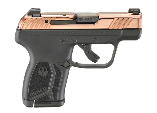 Picture of Ruger LCP MAX, Talo Edition, Double Action Only, Semi-automatic, Polymer Frame Pistol, Compact, 380ACP, 2.8" Barrel, PVD Finish, Rose Gold, Black Polymer Frame, Tritium Front Sight with White Outline, Drift Adjustable Rear Sight, 10 Rounds, 1 Magazine 13740
