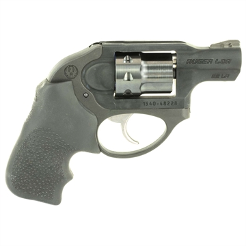 Picture of Ruger LCR, Double Action Only, Revolver, Small Frame, 22LR, 1.875" Barrel, Stainless Steel Barrel, Aluminum Frame and Stainless Steel Cylinder, Matte Finish, Black, Hogue Tamer Monogrip, U-Notch Integral Rear & Ramp Front Sight, 8 Rounds 05410