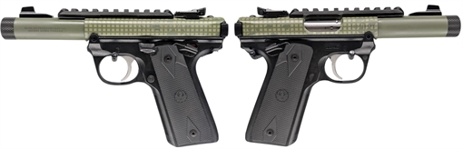 Picture of RUGER MARK IV 22/45 22LR PISTOL 4.4" T.B. BLACK/DESERT NIGHT CAMO 2-10RD MAGS 40190-DNC