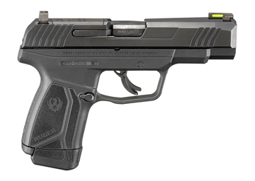 Picture of Ruger MAX-9, Striker Fired, Semi-automatic, Polymer Frame Pistol, Sub-Compact, 9MM, 4" Barrel, Black Oxide Finish, Front TFO Night Sight, Optics Ready, Thumb Safety, 2 Magazines, (1)-12 Rounds and (1)-10 Rounds 03507