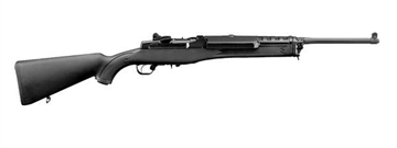 Picture of Ruger Mini-14 Ranch Rifle, Semi-Automatic Rifle, 5.56NATO/223Rem, 18.5" Barrel, Blued Finish, Alloy Steel, Black Synthetic Stock, Adjustable Rear & Blade Front Sight, Includes Picatinny Rail/Scope Rings/2 Mags, 5Rd 05855