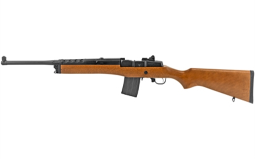 Picture of Ruger Mini-14 Ranch Rifle, Semi-Automatic Rifle, 5.56NATO/223Rem, 18.5" Barrel, Blued Finish, Alloy Steel, Hardwood Stock, Adjustable Rear & Blade Front Sight, Includes Picatinny Rail/Scope Rings/2 Mags, 20Rd 05816