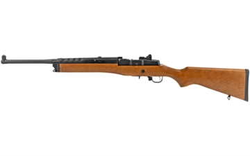 Picture of Ruger Mini-14 Ranch, Semi-Automatic Rifle, 223 Rem/5.56NATO, 18.5" Barrel, Blued Finish, Alloy Steel, Hardwood Stock, Adjustable Rear Sight, Blade Front Sight, 5Rd, Picatinny Rail, Scope Rings, 2 Magazines 05801