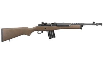 Picture of Ruger Mini-14 Tactical, Semi-automatic, 223 Remington/556NATO, 16.12" Cold Hammer Forged Barrel, 1:9 Twist, Blued Finish, Speckled Black/Brown Hardwood Stock, 2 Mags, 20Rd, Weighs 7.2lb, Ghost Ring Rear Sight & Blade Front Sight 05889