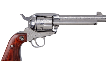 Picture of Ruger Vaquero, TALO Edition, Single Action Only, Revolver, 45 Long Colt, 5.5" Barrel, Stainless Steel, High-Gloss Stainless Finish, Hardwood Grips, Blade Front and Integral Rear Sights, 6 Rounds 05157