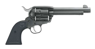 Picture of Ruger Vaquero Blued, Single Action Only, Revolver, 357 Magnum, 5.5" Barrel, Alloy Steel, Blued Finish, Hardwood Grips, Blade Front and Integral Rear Sights, 6 Rounds 05106