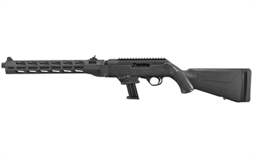 Picture of Ruger PC Carbine, Semi-automatic Rifle, 9MM, 16.12" Fluted/Threaded Heavy Barrel, Black, Synthetic Stock, M-LOK Handguard, Adjustable Ghost Ring Rear Sight, Protected Blade Front Sight, 17Rd, Takedown 19115