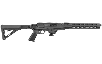 Picture of Ruger PC Carbine, Semi-automatic Rifle, 9MM, 16.12" Cold Hammer Forged Barrel, Threaded and Fluted, 1/2X28 Threads, Black Anodized Finish, Black Synthetic Stock, 1 Mag, 10Rd, MLOK Handguard, Weighs 7.3lbs 19124