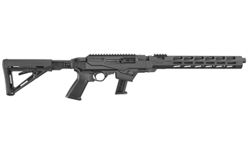 Picture of Ruger PC Carbine, Semi-automatic Rifle, 9MM, 16.12" Cold Hammer Forged Barrel, Threaded and Fluted, 1/2X28 Threads, Black Anodized Finish, Black Synthetic Stock, 1 Mag, 17Rd, MLOK Handguard, Weighs 7.3lbs 19122