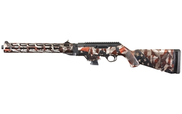 Picture of Ruger PC Carbine 9mm Luger 10+1 16.12" Fluted Barrel, American Flag Camo Aluminum Alloy Receiver, American Flag Synthetic Stock, Optics Ready 19127