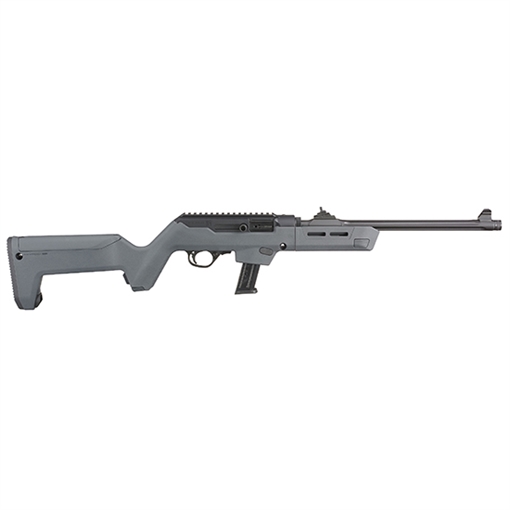 Picture of Ruger PC Carbine Magpul Backpacker, Semi-automatic Rifle, 9MM, 16.12" Fluted Barrel, Threaded 1/2X28", Anodized Finish, Black, Stealth Gray Magpul Backpacker Stock, Adjustable Ghost Ring Rear Sight, Blade Front Sight, 17 Rounds, 1 Magazine 19130