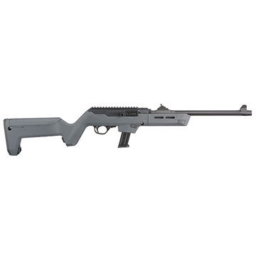 Picture of Ruger PC Carbine Magpul Backpacker, Semi-automatic Rifle, 9MM, 16.12" Fluted Barrel, Threaded 1/2X28", Anodized Finish, Black, Stealth Gray Magpul Backpacker Stock, Adjustable Ghost Ring Rear Sight, Blade Front Sight, 17 Rounds, 1 Magazine 19130