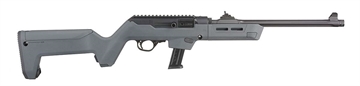 Picture of Ruger PC Carbine, Magpul Backpacker, Semi-automatic, Rifle, 9MM, 16.12", Fluted Barrel, 1/2x28 Threaded, Black, Stealth Gray Magpul Backpacker Stock, Adjustable Ghost Ring Rear Sight, Blade Front Sight, 10 Rounds, 1 Magazine 19134