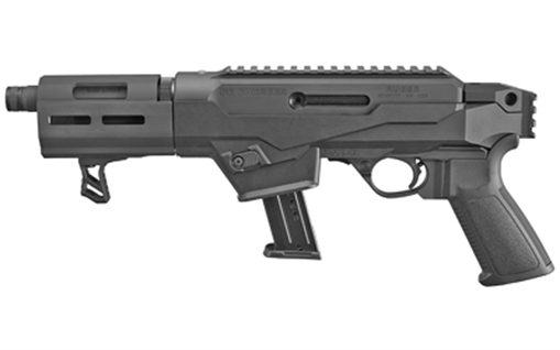 Picture of Ruger PC Charger 9mm Luger 6.50" Threaded Barrel 17+1, Black Hard Coat Anodized Finish, Glass-Filled Polymer Chassis, Takedown Stock, 7075-T6 Aluminum Picatinny Rail, Optics Ready 29100