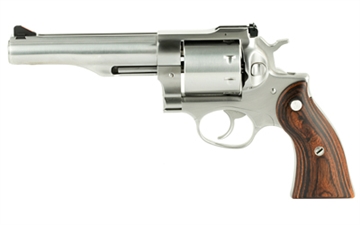 Picture of Ruger Redhawk, Double/Single Action, Revolver, 357 Magnum, 5.5" Barrel, Stainless Steel, Satin Finish, Silver, Hardwood Grips, Adjustable Rear Sight, 8 Rounds 0 73667604 5060