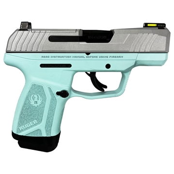 Picture of Ruger "Robin's Egg Blue Frame/Crushed Silver Slide" Max-9 Pro Handgun 9mm Luger 12rd Magazine 3.2" Barrel Optic Ready 3503 MODTFCSS