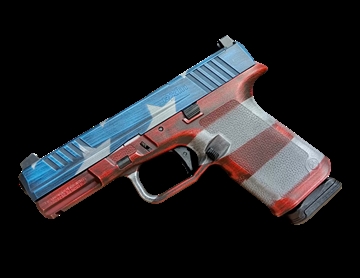 Picture of RUGER RXM 9MM PISTOL 4" AMERICAN FLAG O.R. 2-15RD MAGS - ORION EXCLUSIVE    19400-FLAG