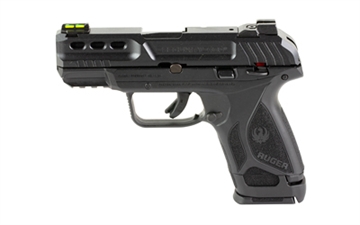 Picture of Ruger Security-380, Single Action Only, Semi-automatic, Polymer Frame Pistol, Compact, 380 ACP, 3.42" Barrel, Black Oxide Finish, Black, Fiber Optic Front and Drift Adjustable Rear Sights, Manual Safety and Integrated Trigger Safety, 15 Rounds, 2 Magazines 03857
