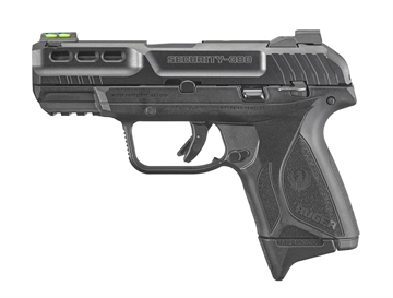 Picture of Ruger Security-380, Single Action Only, Semi-automatic, Polymer Frame Pistol, Compact, 380 ACP, 3.42" Barrel, Black Oxide Finish, Fiber Optic Front and Drift Adjustable Rear Sights, Manual Safety and Integrated Trigger Safety, 2 Magazines, (1)-15 Rounds and (1)-10 Rounds 03839