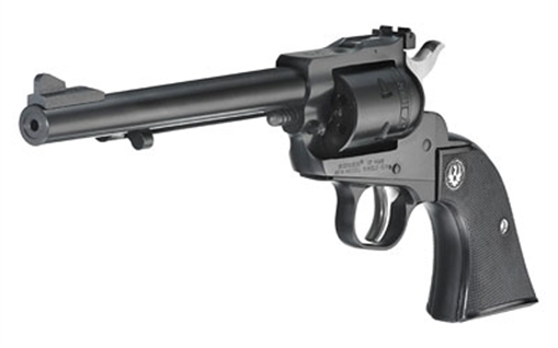 Picture of Ruger Single-Six, Single Action Only, Revolver, 17 HMR, 6.5" Barrel, Alloy Steel, Blued Finish, Black Checkered Hard Rubber Grips, Adjustable Rear & Ramp Front Sight, 6 Rounds 00661