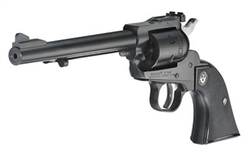 Picture of Ruger Single-Six, Single Action Only, Revolver, 17 HMR, 6.5" Barrel, Alloy Steel, Blued Finish, Black Checkered Hard Rubber Grips, Adjustable Rear & Ramp Front Sight, 6 Rounds 00661
