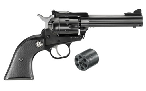 Picture of Ruger Single-Six Convertible, Single Action Only, Revolver, 22LR/22 WMR, 4.6" Barrel, Alloy Steel, Blued Finish, Black Checkered Hard Rubber Grips, Adjustable Rear & Ramp Front Sight, 6 Rounds 00623