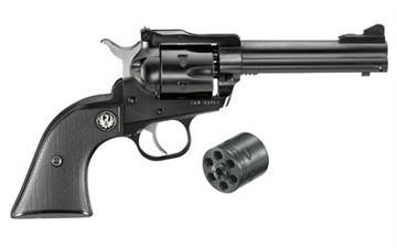Picture of Ruger Single-Six Convertible, Single Action Only, Revolver, 22LR/22 WMR, 4.6" Barrel, Alloy Steel, Blued Finish, Black Checkered Hard Rubber Grips, Adjustable Rear & Ramp Front Sight, 6 Rounds 00623