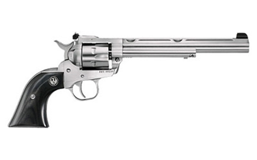 Picture of Ruger Single-Six Hunter Convertible, Single Action Only, Revolver, 22LR/22 WMR, 7.5" Barrel, Stainless Steel, Satin Finish, Silver, Black Laminate Grips, Adjustable Rear & Bead Front Sight, 6 Rounds 00662