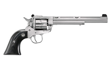 Picture of Ruger Single-Six Hunter Convertible, Single Action Only, Revolver, 22LR/22 WMR, 7.5" Barrel, Stainless Steel, Satin Finish, Silver, Black Laminate Grips, Adjustable Rear & Bead Front Sight, 6 Rounds 00662