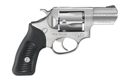 Picture of Ruger SP101, Double/Single Action, Revolver, Small Frame, 357 Magnum, 2.25" Barrel, Stainless Steel, Satin Finish, Silver, Black Rubber Grips with Polymer Inlay, Black Ramp Front and Fixed Rear Sights, 5 Rounds, KSP-321X 05718