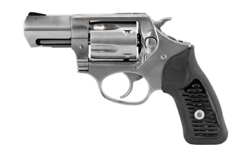 Picture of Ruger SP101, Double/Single Action, Revolver, Small Frame, 9MM, 2.25" Barrel, Stainless Steel, Satin Finish, Silver, Black Rubber Grip, Black Ramp Front and Fixed Rear Sights, 5 Rounds 05783
