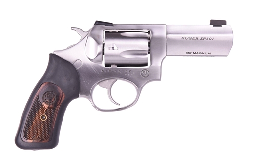Picture of RUGER SP101 357 MAGNUM 3" FS SS RUBBER/WOOD WILEY CLAPP 15710