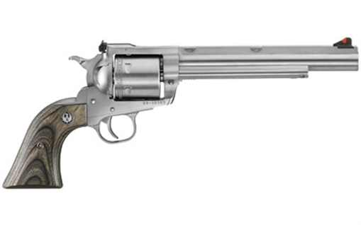 Picture of Ruger Super Blackhawk Hunter, Single Action Only, Revolver, 44 Magnum, 7.5" Barrel, Stainless Steel, Satin Finish, Silver, Black Laminate Grips, Adjustable Rear & Ramp Front Sight, 6 Rounds 0 73667605 0860