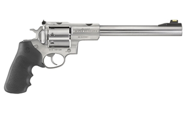 Picture of Ruger Super Redhawk Standard, Double/Single Action, Revolver, 22 Hornet, 9.5" Barrel, Stainless Steel, Satin Finish, Silver, Hogue Tamer Monogrip Grip, Adjustable Rear Sight & HiViz Green Front Sight, 8 Rounds 05526