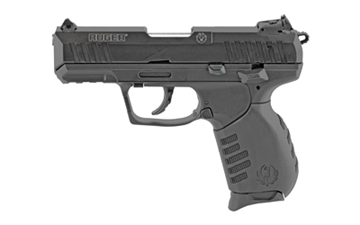 Picture of Ruger SR22, Double Action/Single Action, Semi-automatic, Polymer Frame Pistol, Compact, 22LR, 3.5" Barrel, Anodized Finish, Black, Black Rubber Grip, 3 Dot Adjustable Sights, 10 Rounds, 2 Magazines 03600