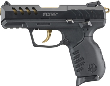 Picture of RUGER SR22P 22LR 3.5" AS VENTED SLIDE GOLD BARREL < 3654
