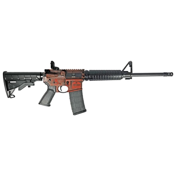 Picture of Ruger "Texas Orange" AR-556 Rifle 5.56mm NATO 30rd Mag 16.10" Barrel Custom Stock Finish 8500 MODTXO