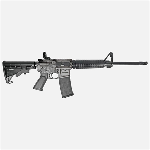 Picture of Ruger "Texas Silver" AR-556 Rifle 5.56mm NATO 30rd Mag 16.10" Barrel Custom Stock Finish 8500 MODTXS