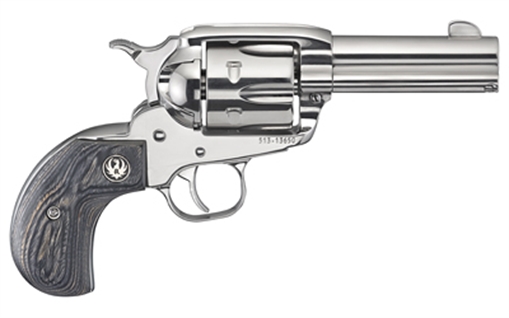 Picture of Ruger Vaquero, TALO Edition, Single Action Only, Revolver, 357 Magnum, 3.75" Barrel, Stainless Steel, High-Gloss Stainless Finish, Bird's Head Black Laminate Grips, Blade Front and Integral Rear Sights, 6 Rounds 05162