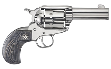 Picture of Ruger Vaquero, TALO Edition, Single Action Only, Revolver, 357 Magnum, 3.75" Barrel, Stainless Steel, High-Gloss Stainless Finish, Bird's Head Black Laminate Grips, Blade Front and Integral Rear Sights, 6 Rounds 05162