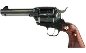 Picture of Ruger Vaquero Blued, Single Action Only, Revolver, 357 Magnum, 4.6" Barrel, Alloy Steel, Blued Finish, Hardwood Grips, Blade Front and Integral Rear Sights, 6 Rounds 05107