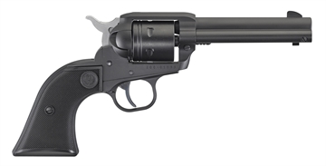 Picture of Ruger Wrangler, Single Action Only, Revolver, 22LR, 4.62" Barrel, Aluminum Alloy, Cerakote Finish, Black, Checkered Synthetic Grips, Integral Notch Rear Sight/Blade Front Sight, Transfer Bar Safety, 6 Rounds 02002
