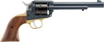 Picture of Ruger Wrangler, TALO Edition, Single Action Only, Revolver, 22 LR, 6.5" Barrel, Alloy, Cerakote Finish, Midnight Blue Frame, Brass Color Trigger Guard, Altamont Grips, Internal Notch Rear Blade Front Sight, 6 Rounds 02050