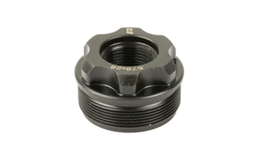 Picture of Rugged Suppressors Fixed Mount, .578x28 Thread Pitch, For Use with Obsidian 45/9, Matte Finish, Black OF007