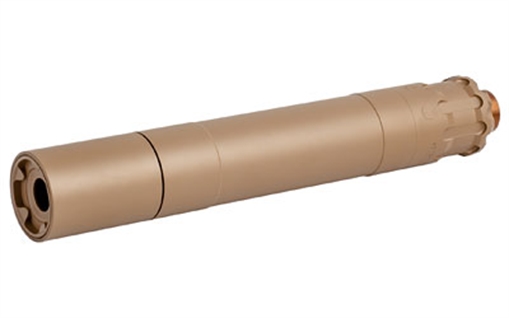Picture of Rugged Suppressors Obsidian 45 with ADAPT Modular Technology, Pistol Suppressor, .45 ACP, Includes .578X28 Piston, Aluminum Tube, 17-4 PH Baffles, Flat Dark Earth Cerakote Finish OBSFDE45