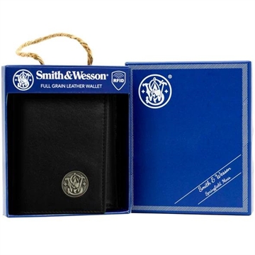 Picture of Rugged Rare Smith & Wesson Tri-Fold Wallet Black 49355